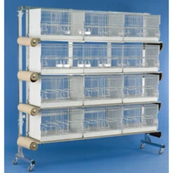 Batterie D'élevage 12 Cages - 60x31x35cm -Alimentation Oiseaux Soldes batterie d elevage 12 cages 60x31x35cm 1 3