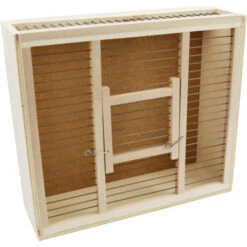 Cage De Transport En Bois 35x31x11cm -Alimentation Oiseaux Soldes cage de transport en bois 35x31x11 2