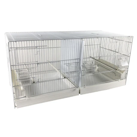 Cage Domus-Molinari 90cm Laquée En Blanc 1 Cage Domus-Molinari 90cm Laquée En Blanc