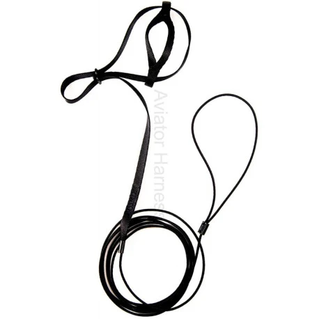 Harnais Pour Perroquets Aviator - XL/Noir 2 Harnais Pour Perroquets Aviator - XL/Noir – Image 2