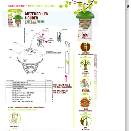 Mangeoire Lona M5 - Vert 2 Mangeoire Lona M5 - Vert – Image 2